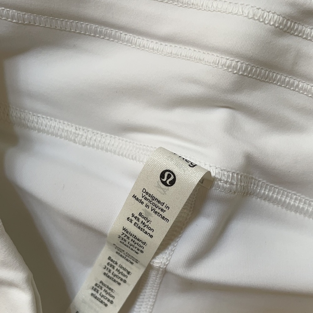 NWT lululemon 2021 Pace Rival Tennis Skirt WHITE R - Picture 9 of 9